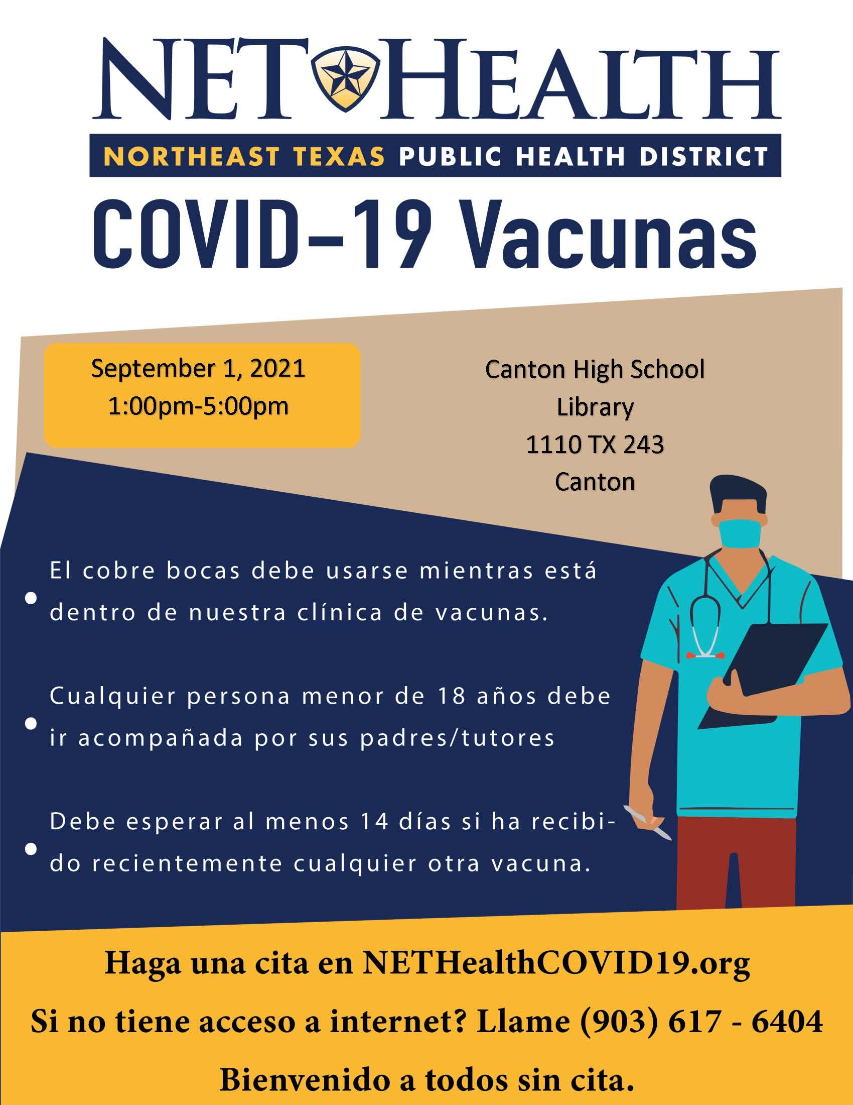 COVID-19 Vaccine Clinic Spanish